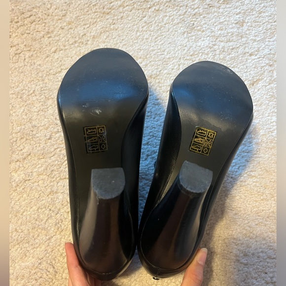 Jeanne Beker Black Genuine Leather Booties With Upper Leather Sock - Picture 3 of 6